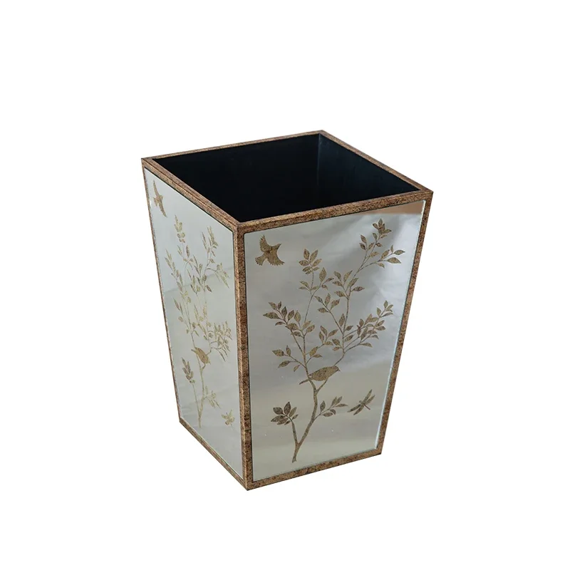 Flowers and Birds Books and Newspapers Pictorial Sundries Trash Can Household Waste Basket Flower Device