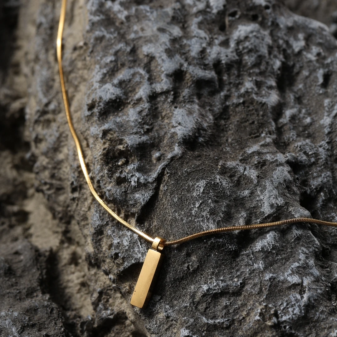 58cm Edelstahl Schlangenkette Halskette für Männer Gold Silber Farbe Minimalistischer Stabanhänger Choker Männlicher Punk-Schmuck Geschenk – Detail 12