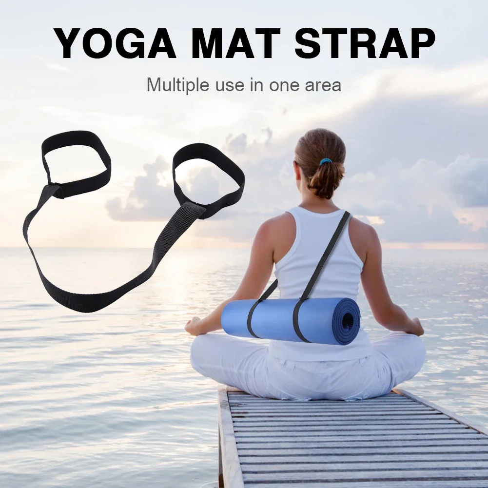 1Pc Yoga Mat Strap Adjustable Yoga Mat Sling Elastic Yoga Ma