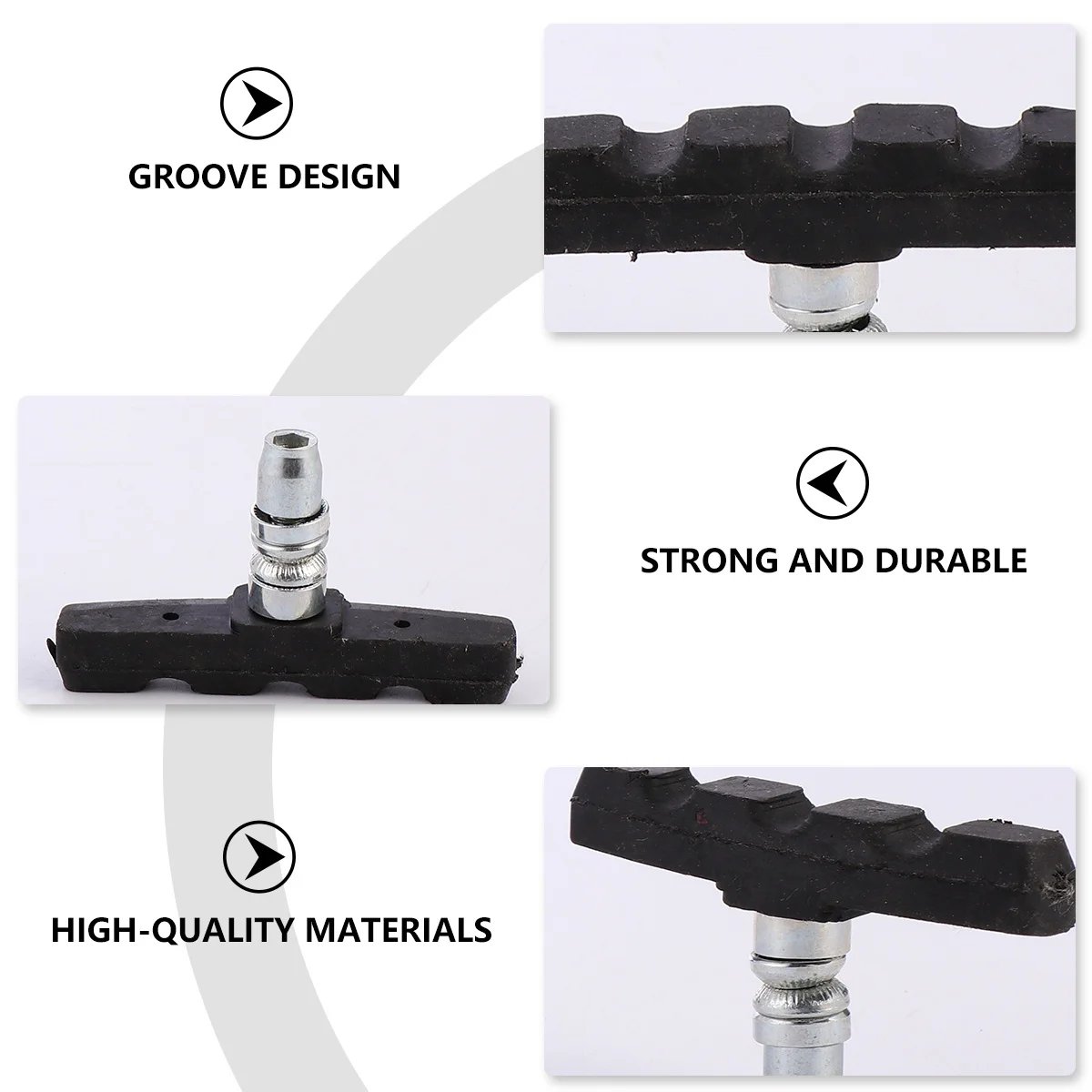 

8pcs Bicycle Brake Pads Set For Road Mountain Bikes V Braking System Durable Anti-Slip Bike Brake Shoes Blocks V-Bike