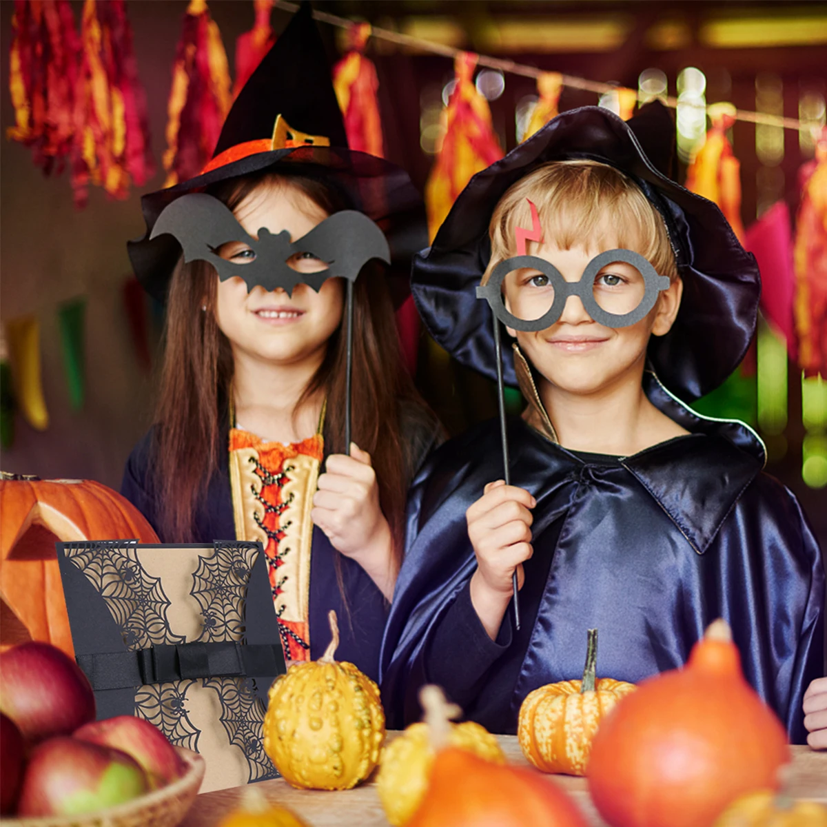 

10 Pcs Adults Cobweb Spider Greeting Card Decor Halloween Party Wedding The Invitation