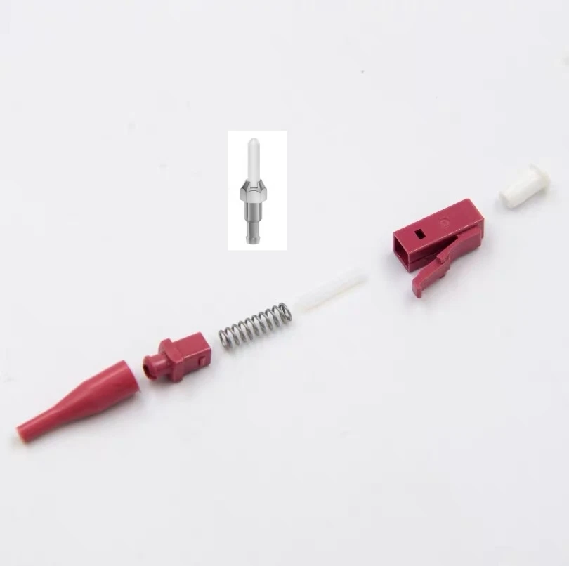 LC fiber connector KITS simplex with ferrule SM MM APC blue green gray 3.0mm 2.0mm 0.9mm ftth LC connector accessory 200PCS