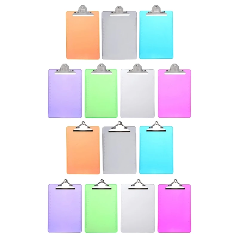 

7 Pcs Transparent Clipboards with Scale Ruler, 13x9.4In Clipboard with Low Metal Clip and Hanging Hole for School Office