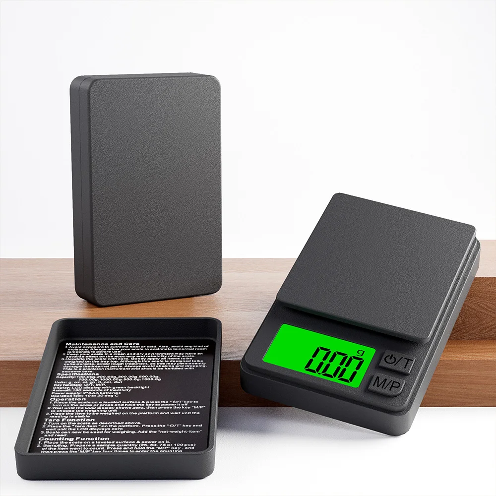 مقياس مجوهرات صغير Fodwet 0.01 جرام، مقياس جيب محمول مع معايرة ووحدة متعددة لمجوهرات إكسسوارات الأعشاب