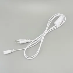 EU US Plug 3pin hole ON/OFF electric Switch Cable T5 light Tube Power supply Charging Connection extension Wire Connector c1