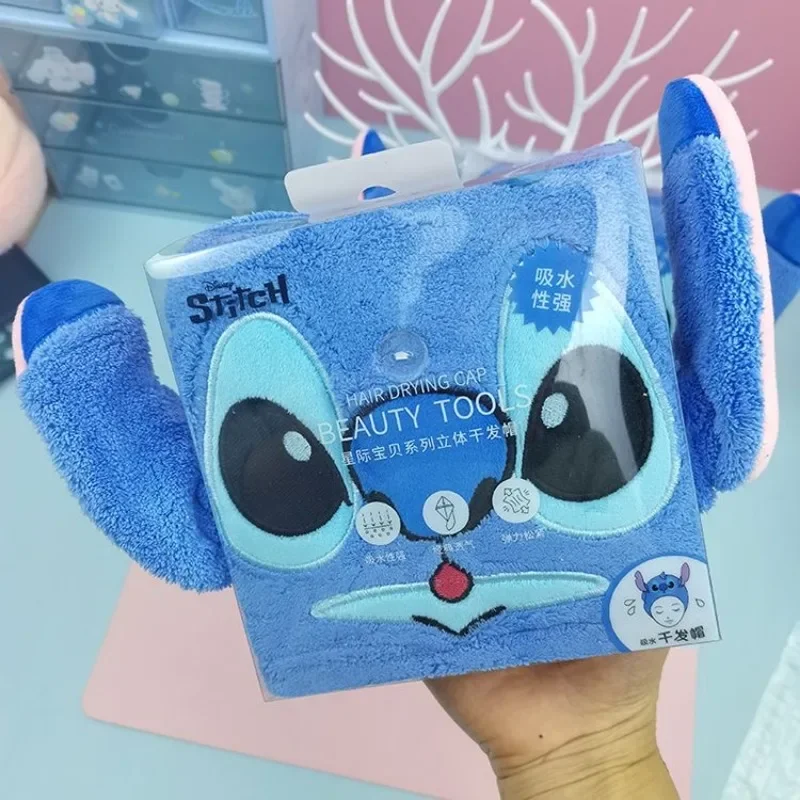 غرزة منشفة الشعر Kawaii الكرتون ديزني شخصيات كرتونية سماكة سوبر ماصة قبعة سريعة الجافة قبعة حمام التفاف مسح المناشف الهدايا