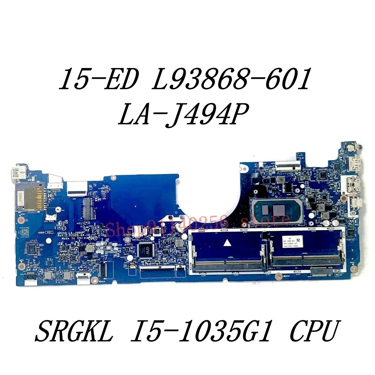 Mainboard L93868-601 L93870-601 L93872-601 For HP X360 15-ED Laptop Motherboard LA-J494P With I5-1035G1 / I7-1065G7 CPU 100%Test