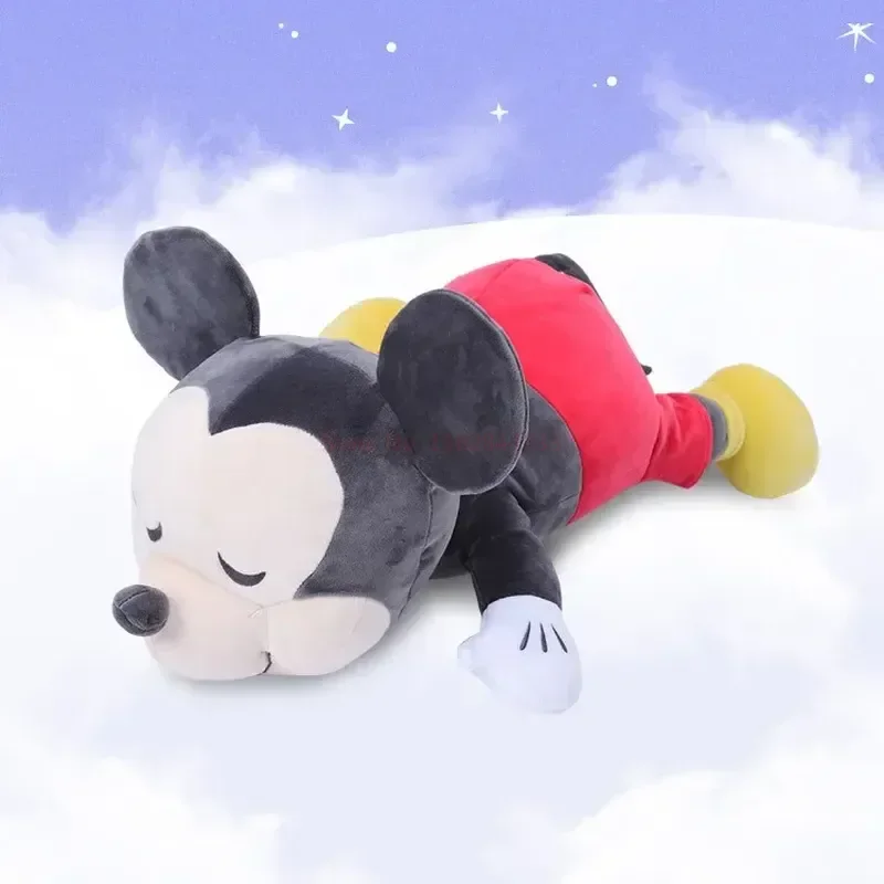 Nowy prawdziwy Disney Mickey Minnie pluszowy leżący na brzuchu zabawki rzucają poduszki ozdoby do domu dla dzieci prezenty na urodziny, boże