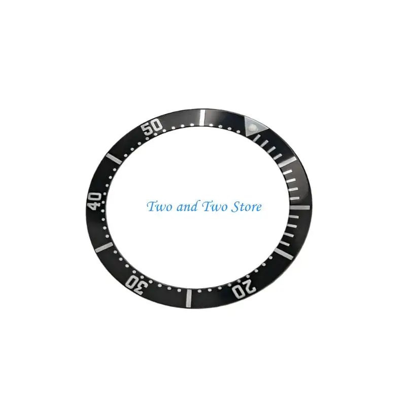HX6F Professional Aluminum Ceramic Dive Watch Bezel with Clear Markings 38mm Outer Diameter 30.5mm Inner Diameter for Repair