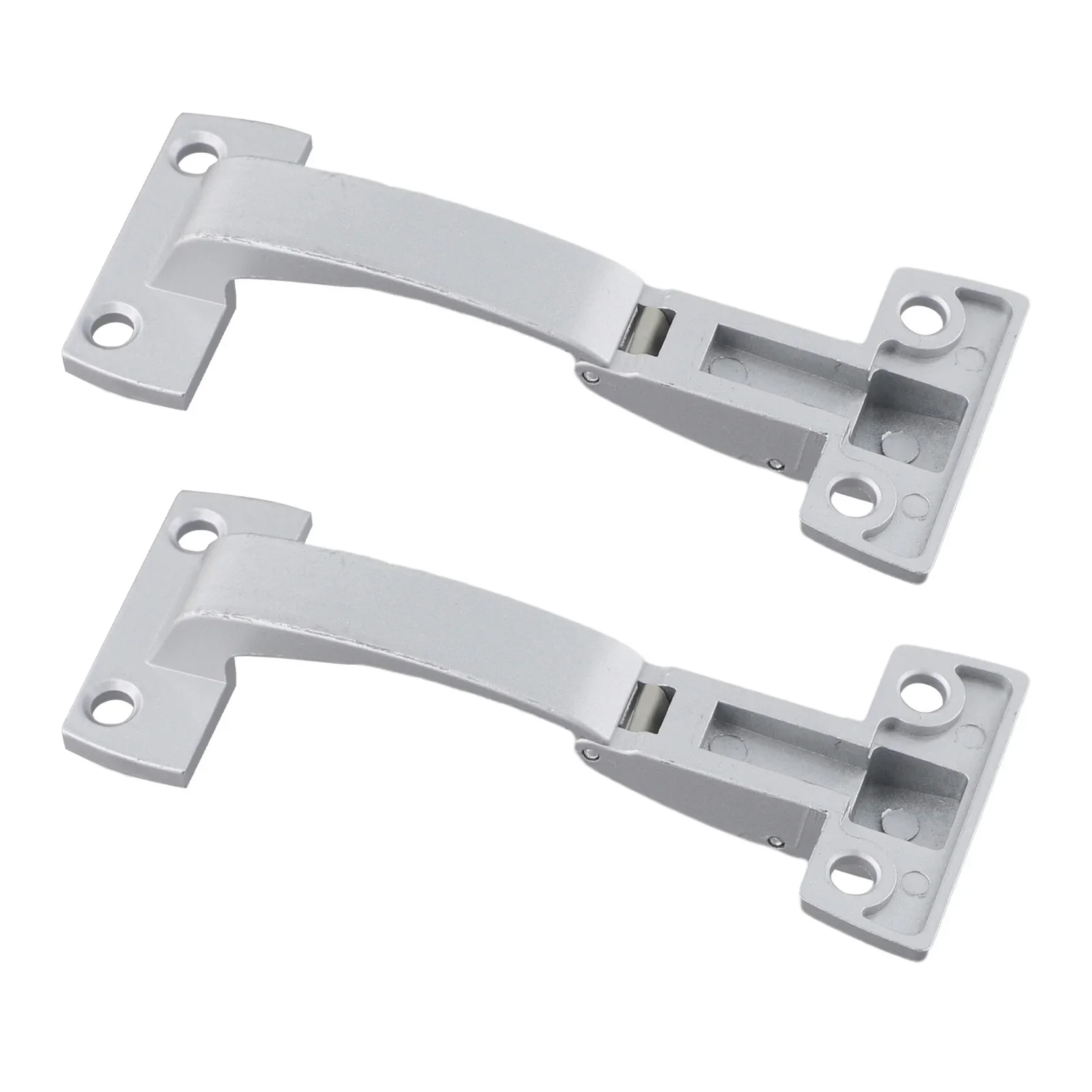 Flip Over Cabinet Door Folding Hinge 124x50mm Zinc Alloy for Furniture Closet Cupboard Space-Saving Hardware Accessories Silver