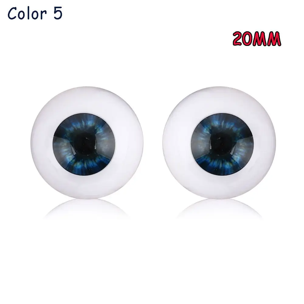 20mm 22mm 24mm Real Like Blue Brown Black Eyeballs Half Round Hollow Realistic Dolls Eyes