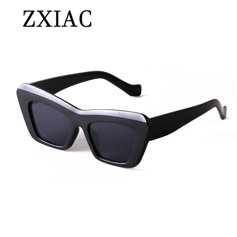 ZXIAC Fashion Cat Eye Frame Green Lens Sunglasses Women Vintage 90s Tortoise Sun Glasses Men Eyewear UV400 Lentes De Sol Mujer