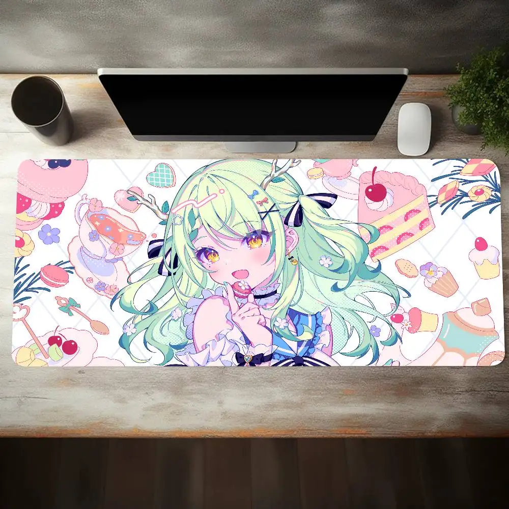 Anime Virtual Girl Ceres Fauna Mouse Pad Large Gaming Keyboard Mat LockEdge Rubber Computer Office Accessories