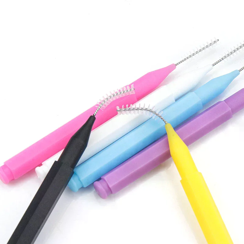 10Pcs Cleaner Interdental Brush Dental Floss Brushes Braces Light Tooth Picks Flossers Picks Eyelash Brush Beauty Tool Brush