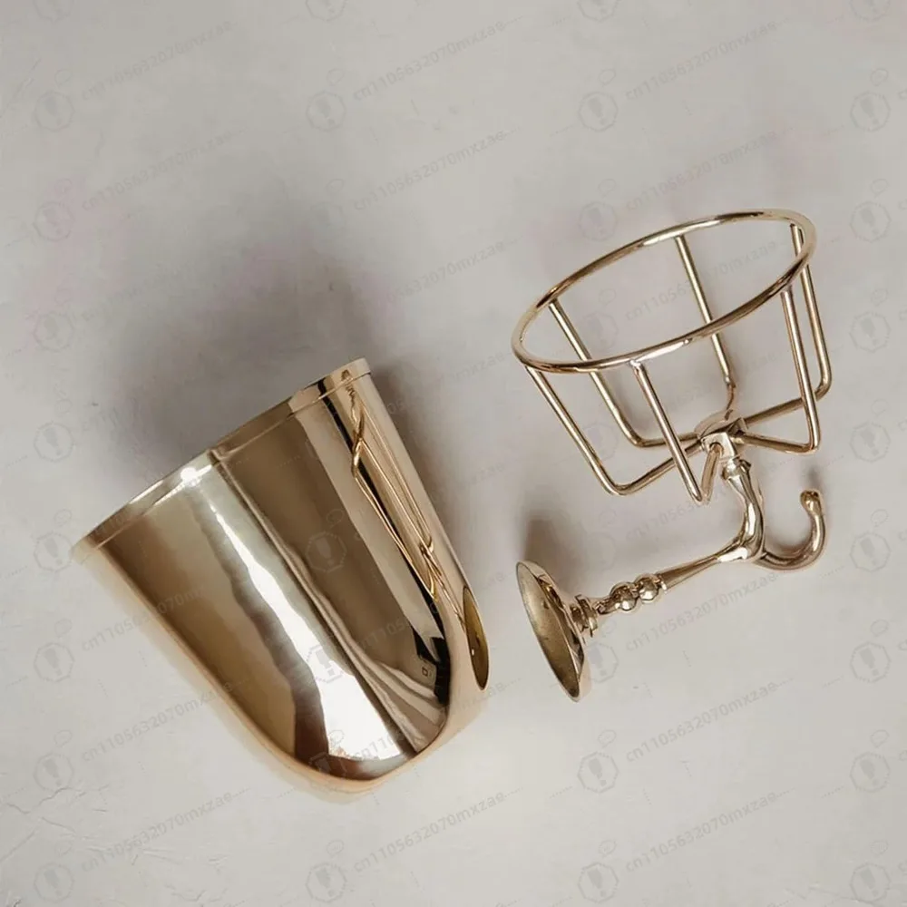 

Wall Mounted Brass Container Vase, Multi-Function Hanging Organizer for Home, Artificial Plants, Outdoor, Mail Organize