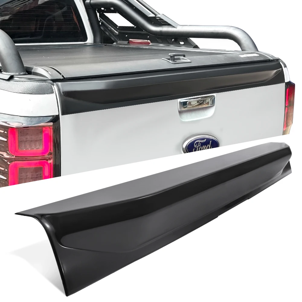 Mattschwarzer Heckspoiler Heckklappe Trimm schienen schutz für Ford Ranger T6 T7 T8 2015-2018 Wildtrak Raptor Car Styling 1St – Detail 1