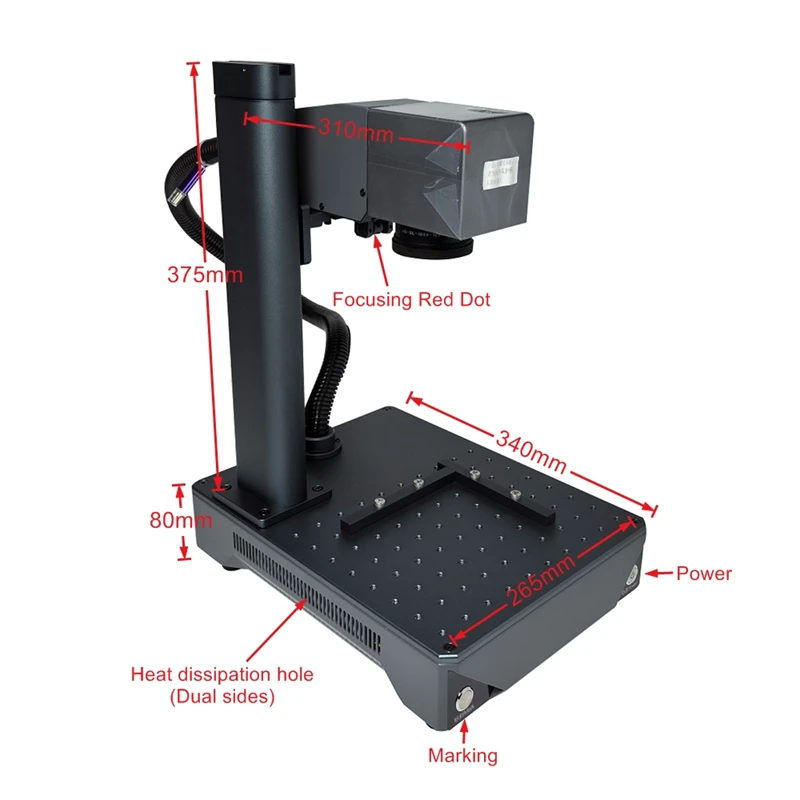 Fiber Laser Marking Machine 30W 20W Desktop Support Computer Mobile APP Control Engraver Marker For Metal BSL Software 220V 110V