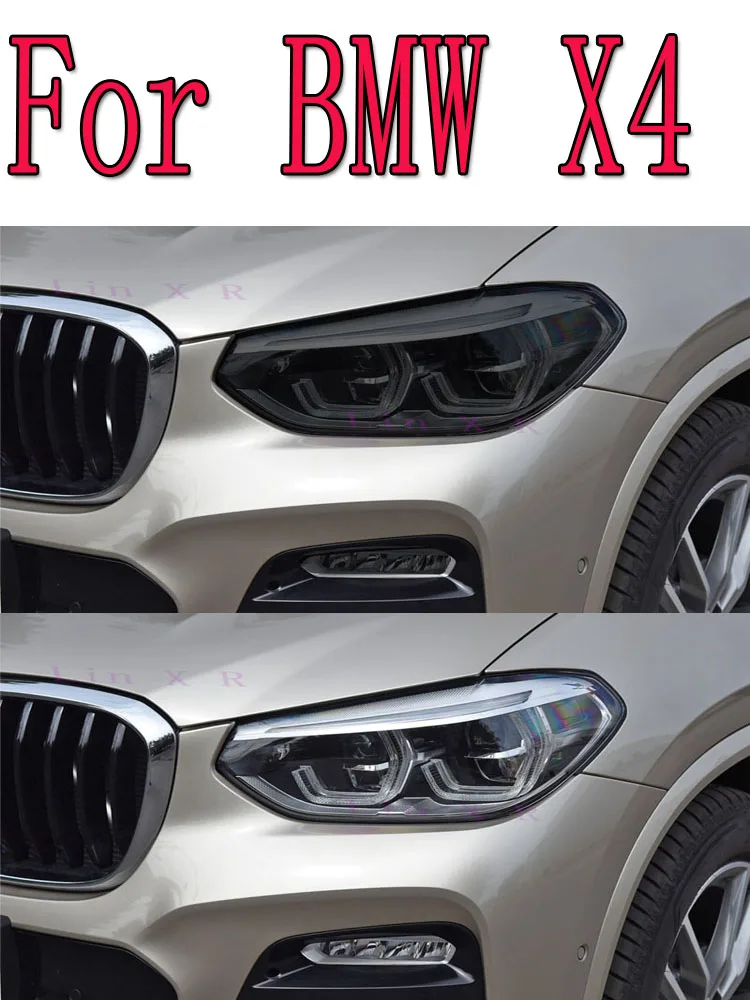 

Автомобильные Чехлы для Bmw X4 G20 M F26, 2 шт., защитная пленка для фар, прозрачная наклейка, черные аксессуары, защита от царапин, ремонт автомобиля