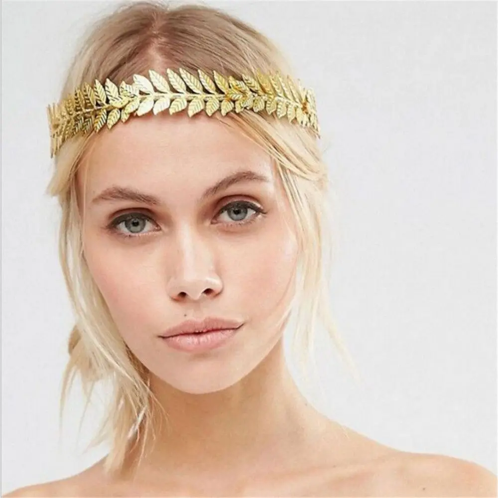 Golden Headpiece  Crowns Tiara Bride Headbands Hair Hoop Wedding Hair Accessories Leaves Hair Bands