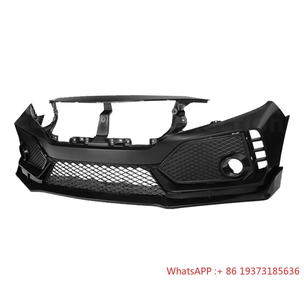 Customized 2016-2019 Honda civi 10th Gen R Type Conversion Front Bumper Auto Body Kit