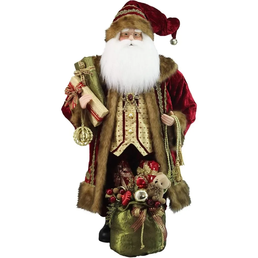 

Collection 36" Inch Standing Ol' World Traditional Santa Claus Christmas Figurine Figure Decoration