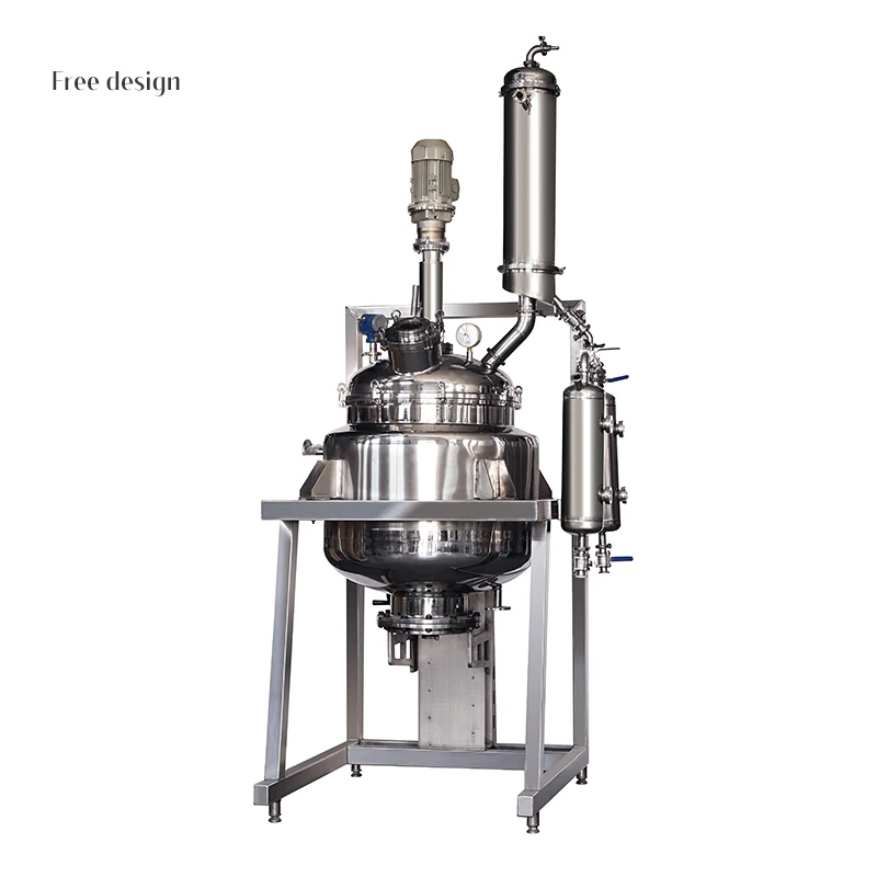 مكثف تصميم مغلف لتطبيقات المحرك، مفاعل أوتوماتيكي من الفولاذ المقاوم للصدأ سعة 50 لتر مع ميكانيكي يتم التحكم فيه PLC