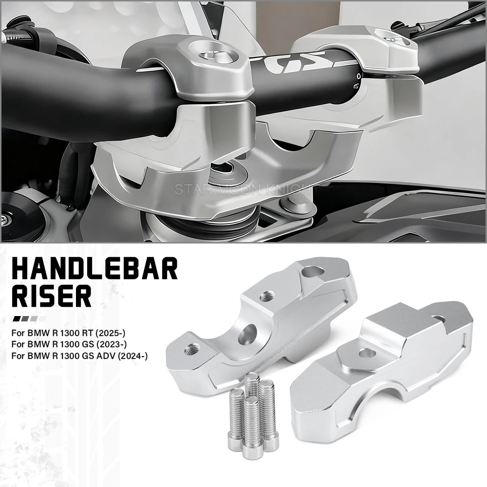 

Handlebar Riser Clamp For BMW R1300RT 2025- R1300GS 2023- GS1300 Adventure 2024- Handlebar Riser Lift Booster Extension Adapter