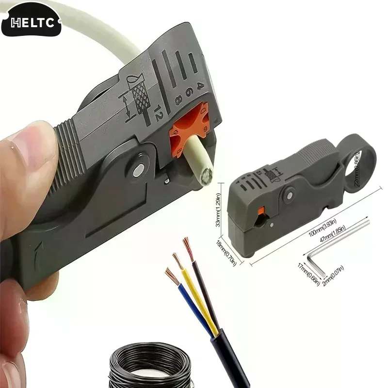 1PCS Gray Automatic Stripping Pliers Wire Stripper Wire Coaxial Cable Cutter Tools Cable Stripper Pliers Decrustation Pliers