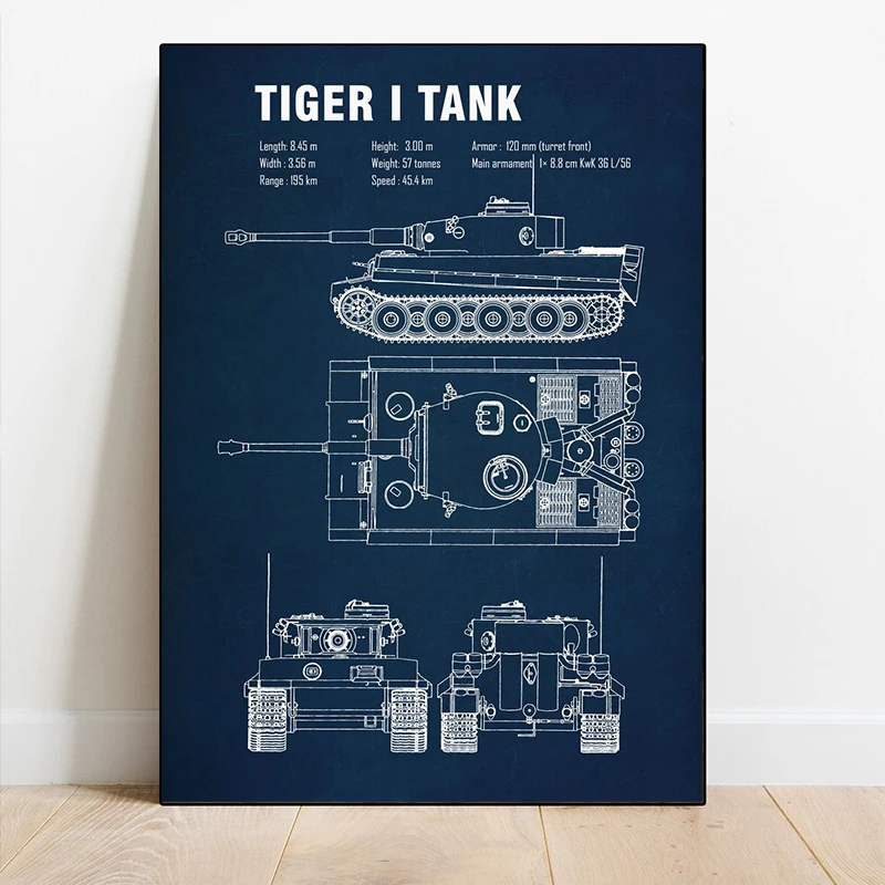 تانك مخطط الملصقات يطبع ميركفا تانك قماش اللوحة جدار الفن صور ل تانك هجوم المشجعين العسكرية غرفة المعيشة ديكور