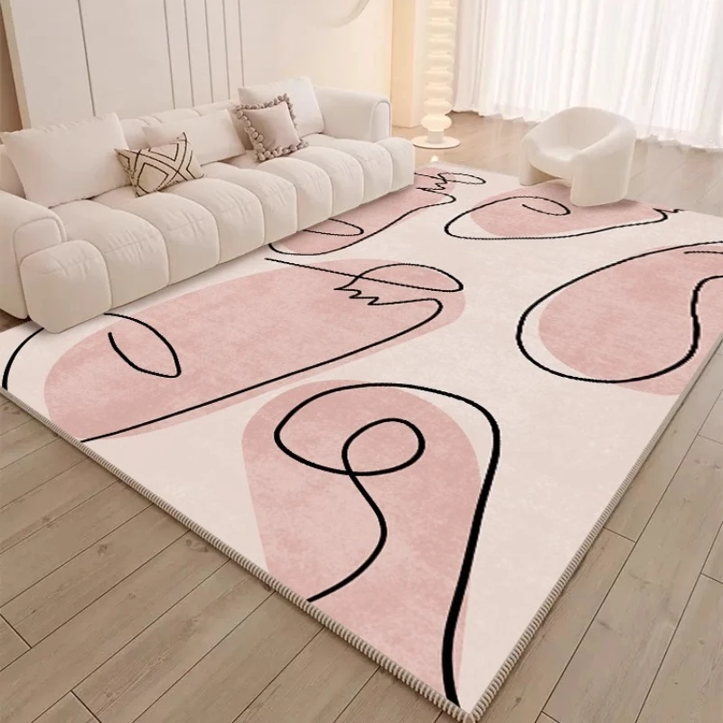 Advanced Art Living Room Carpet Foldable Machine Washable Sofa Coffee Tables Anti-slip Floor Mat Bedroom Bedside Soft Home Rug