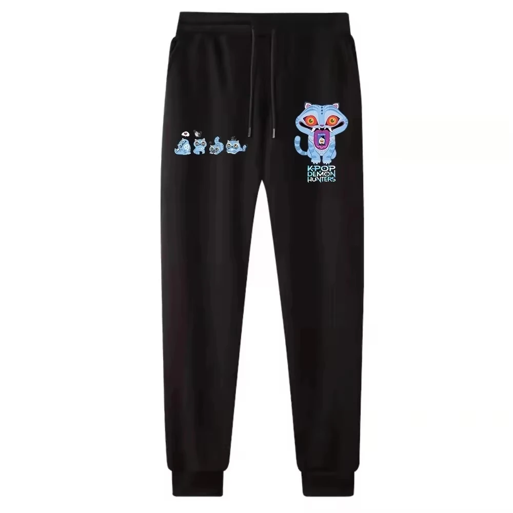 Kpop شيطان هنتر السراويل Harajuku الشارع الشهير الرجال النساء الركض Sweatpants طباعة الجري بنطلون الرياضة المتضخم بنطال رياضي