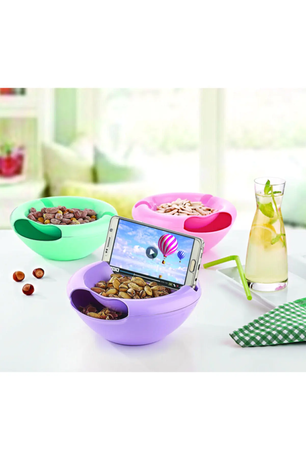 Elegante y útil decorativo 2022 modelo de tendencia hecho de plástico de alta calidad práctico soporte de teléfono para aperitivos