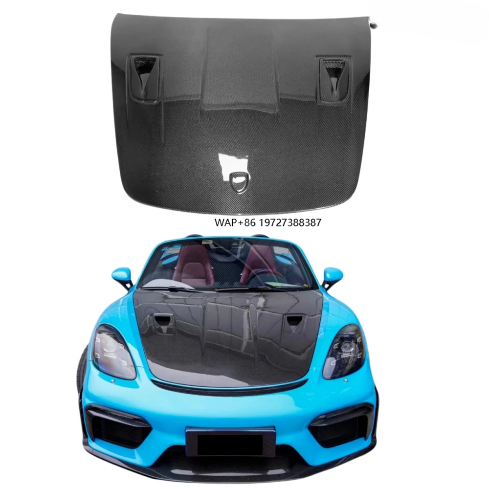

High Quality RS Design Carbon Fiber Engine Hood for 718 Boxster Cayman 981 987 Upgrade