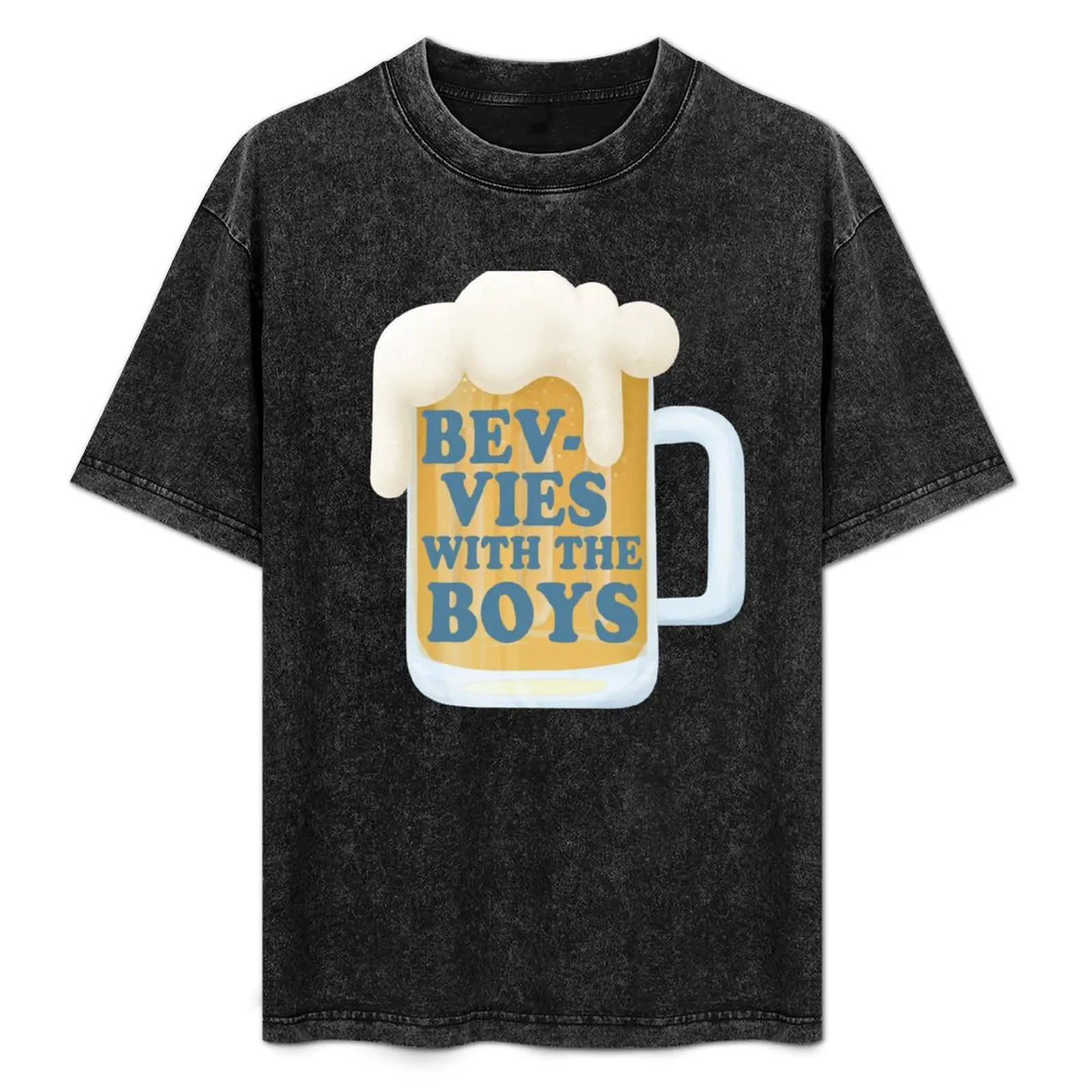 

BEVVIES WITH THE BOYS T-Shirt Soft Basic Cotton Short Sleeve Tee