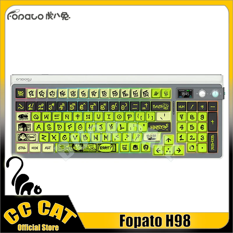 

Fopato H98 Gaming Mechanical Keyboard Custom keyboard 3 Mode Wireless Bluetooth Gasket Customized Hot-Swap RGB Esports Keyboards