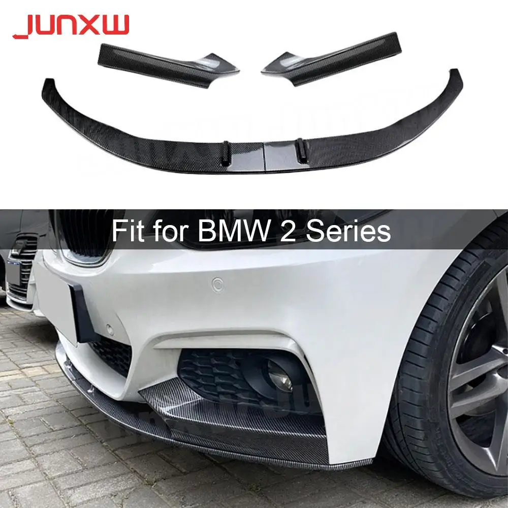 

ABS Front Lip Spoiler Apron for BMW 2 Series F22 M Sport 2015-2021 Carbon Look Gloss Black Front Bumper Lip Spoiler