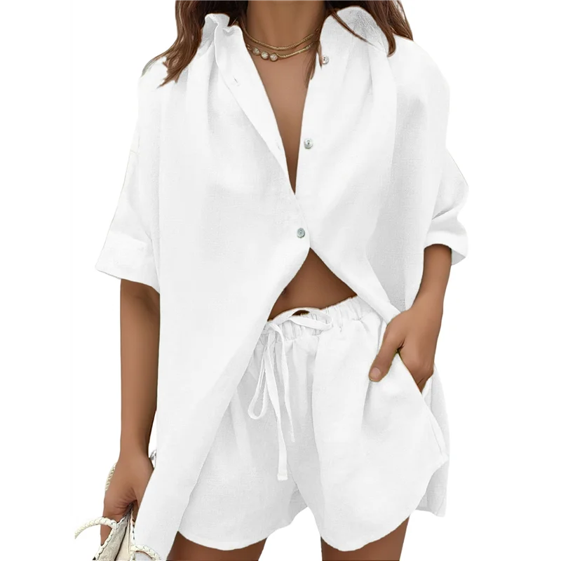 

ABRT-Women 2 Piece Outfit Summer Short Sleeve Top And Shorts Sweatsuit Set