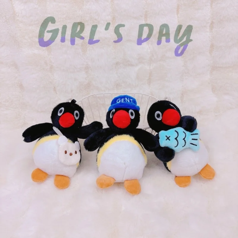 Kawaii creativo pequeño pingüino colgante de peluche de dibujos animados lindo pingüino de peluche muñeca animación periférica amigos niños vacaciones G