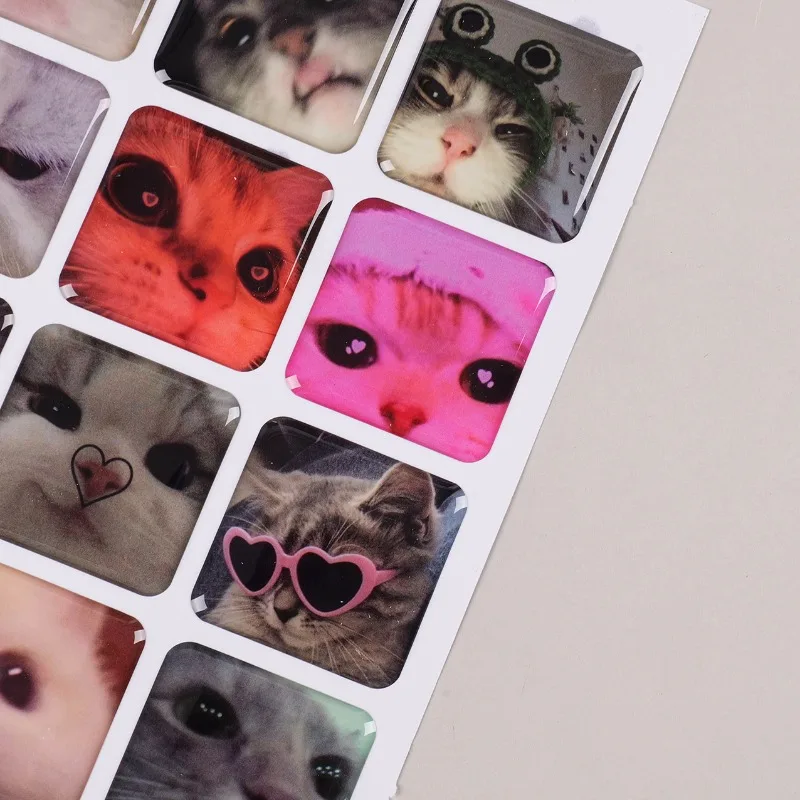 

Multi-Use Kawaii Cartoon Scrapbook Journl Stickers Cute Puppy Cat Colorful Decals for Cup Phone Case Self-Adhesive DIY Kit