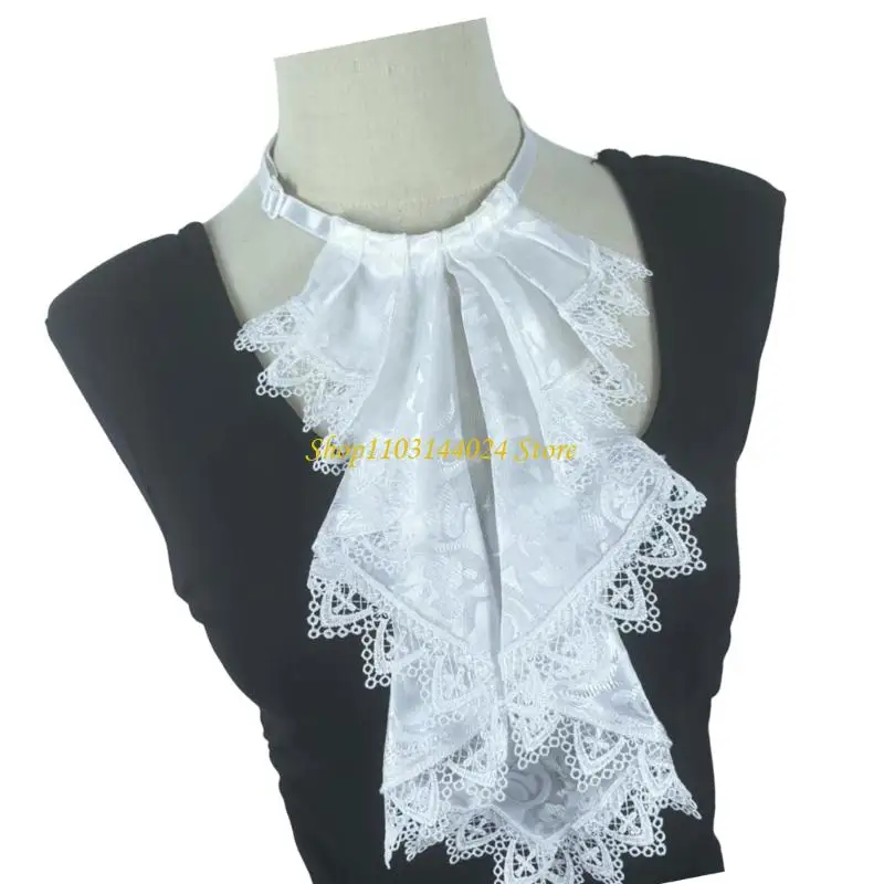 N5KE Jabot Sweet Multi Layer Lace Flouncing Detachable Collar For Women  Accessory