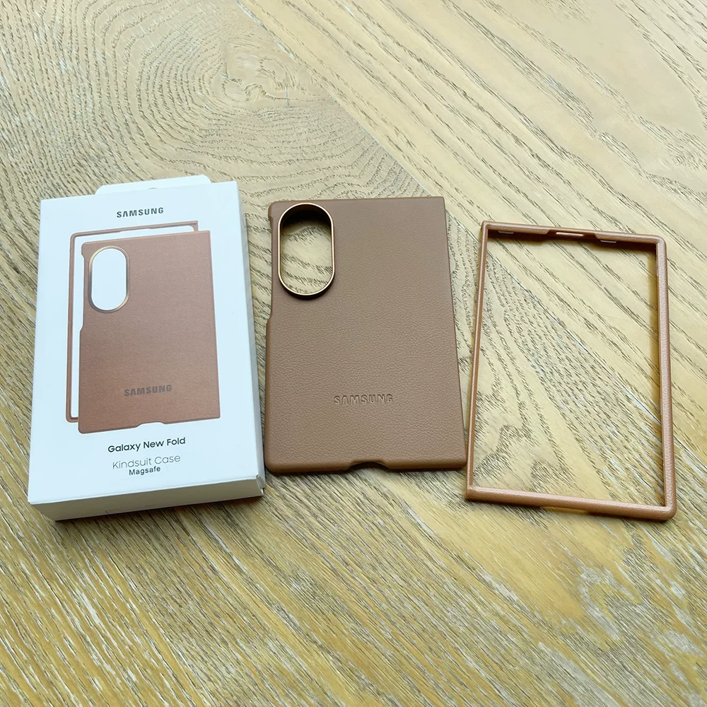 Premium Leather Magnetic Original Case For Samsung Galaxy Z Fold 8 Fold8 wide 5G For Magsafe Wireless Charging Bumper Cover+Box