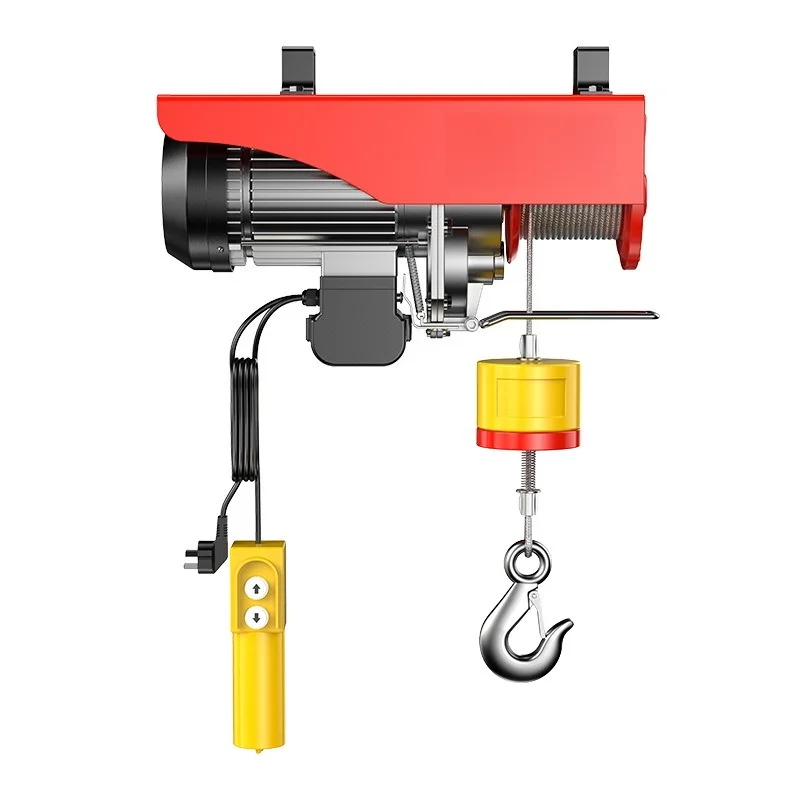 Household Mini Wire Rope Lifting Winch Electric Hoist Indoor Outdoor Material Lifter Decoration Construction Cargo Handling Work