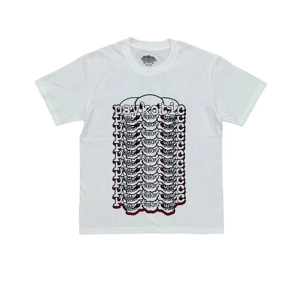 New Men Osamason Skull Psykotic Tour Mech T Shirts T-Shirt Hip Hop Skateboard Street Cotton T-Shirts Tee Top US size e120