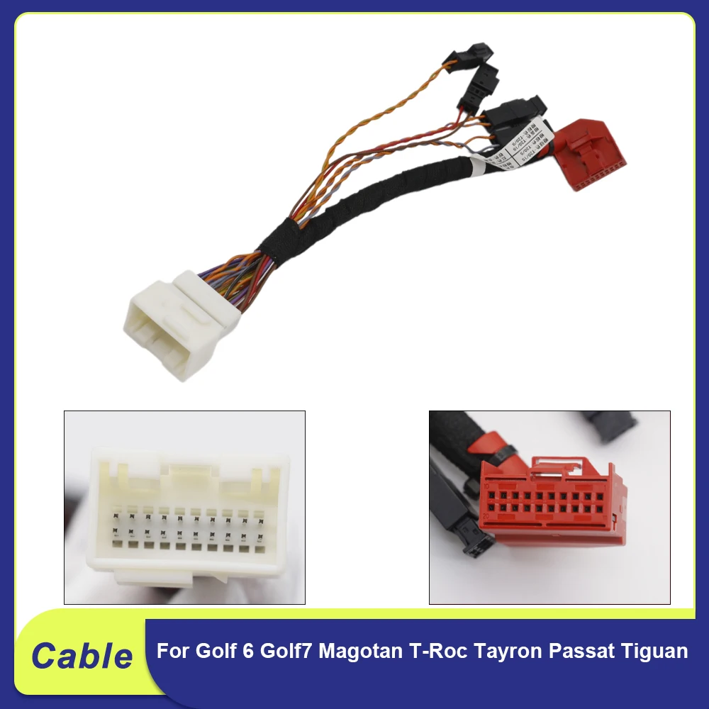 Auto Modification Gateway Adapter Harness For VW Audi PQ & MQB Platform Fit For Golf 6 7 Magotan T‑Roc Tayron Tiguan
