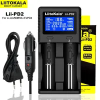 Liitokala Lii-PD2 Lii-402 Lii-500 Lii-S6 1.2V 3.7V 3.2V AA/AAA 26650 18650 18350 NiMH Lithium Rechargeable Battery Charger