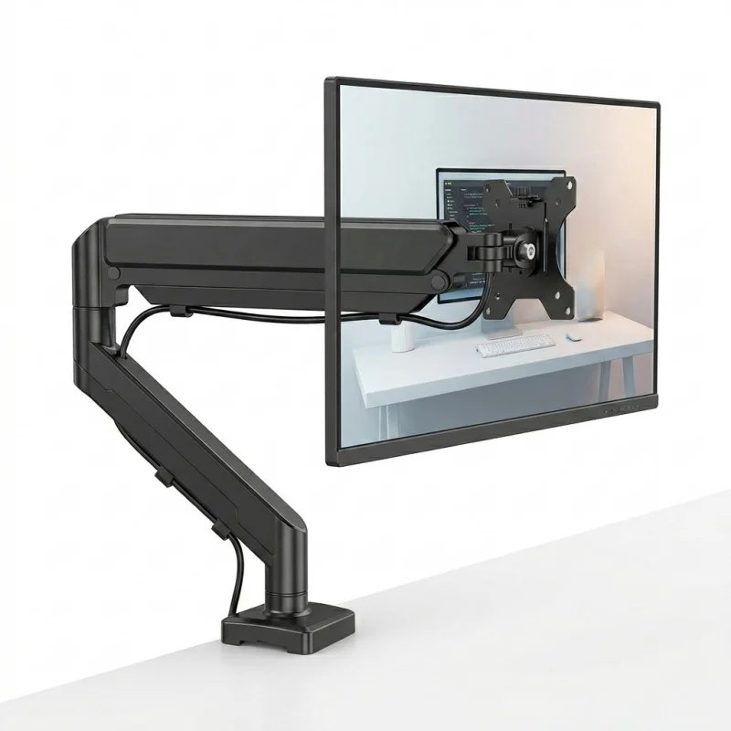 Soporte Universal para Monitor con Resorte de Gas, Soporte de Escritorio Ajustable para un Solo Monitor, para Pantallas LED/LCD de 13 a 32 Pulgadas