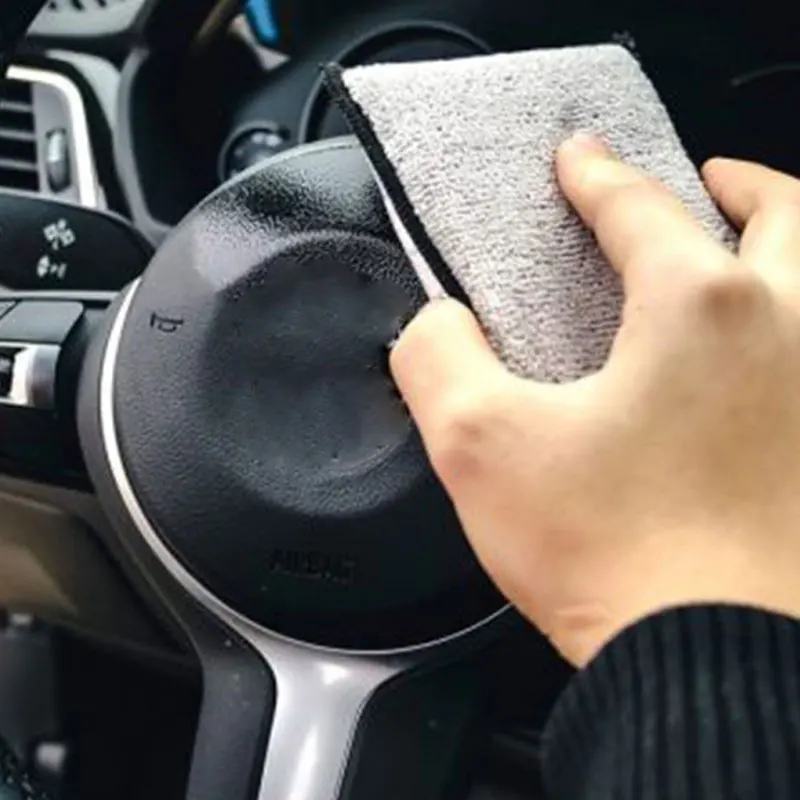 5/10pcs Double Side Car Interior Scrubbing Sponge for Leather Interior Car Wash Pad No Scratch Car Microfiber Scrubbing Sponge