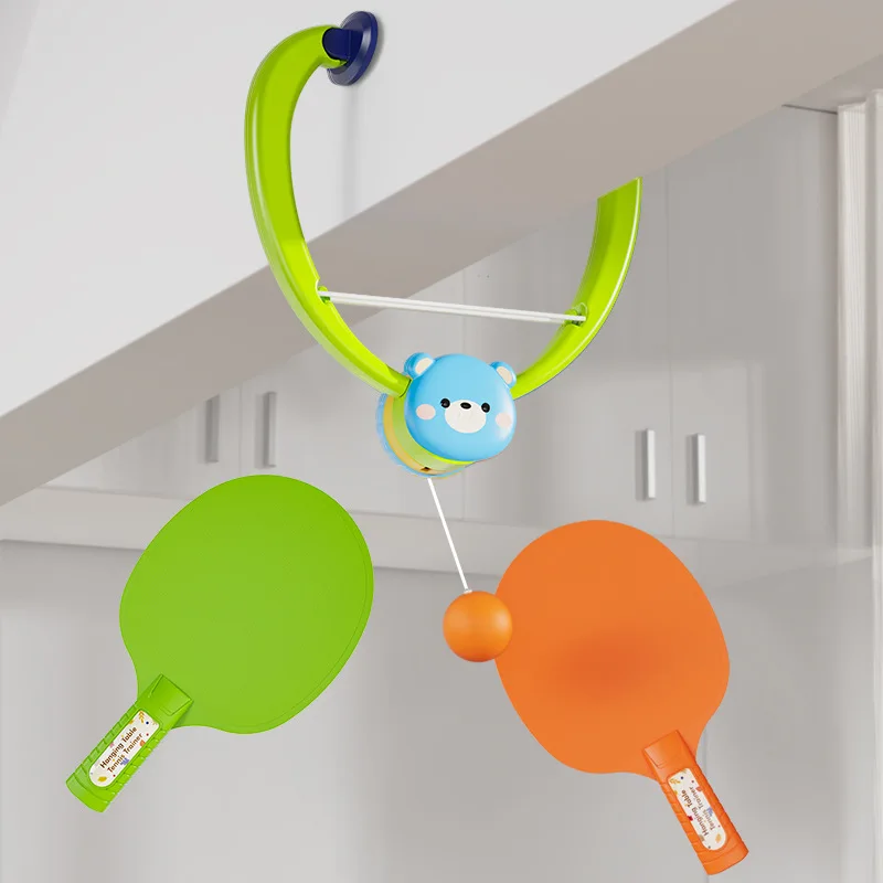 Indoor Hanging Table Tennis Trainer Portable Set Kids Portable Pingpong Table Tennis Game Set with Paddles Balls Parent