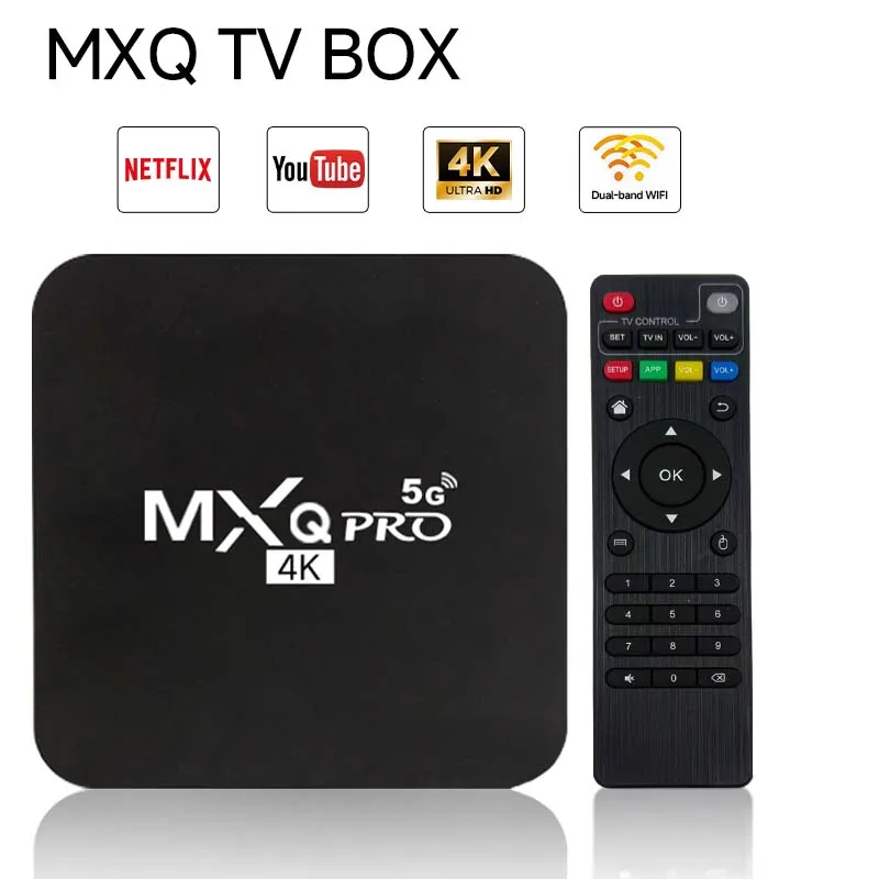 Smart Set-Top Box 2025 Новый медиаплеер Android 4K You Tube Google Hd ТВ-плеер 2,4G/5G двухдиапазонный Wi-Fi декодер домашнего кинотеатра 1 ГБ памяти/8 ГБ памяти Mxq-Pro Smart TV Box Smart Set-Top Box 2025 Новый медиаплеер Android 4K You Tube Google Hd ТВ-плеер 2,4G/5G двухдиапазонный Wi-Fi декодер домашнего кинотеатра 1 ГБ памяти/8 ГБ памяти Mxq-Pro Smart TV Box