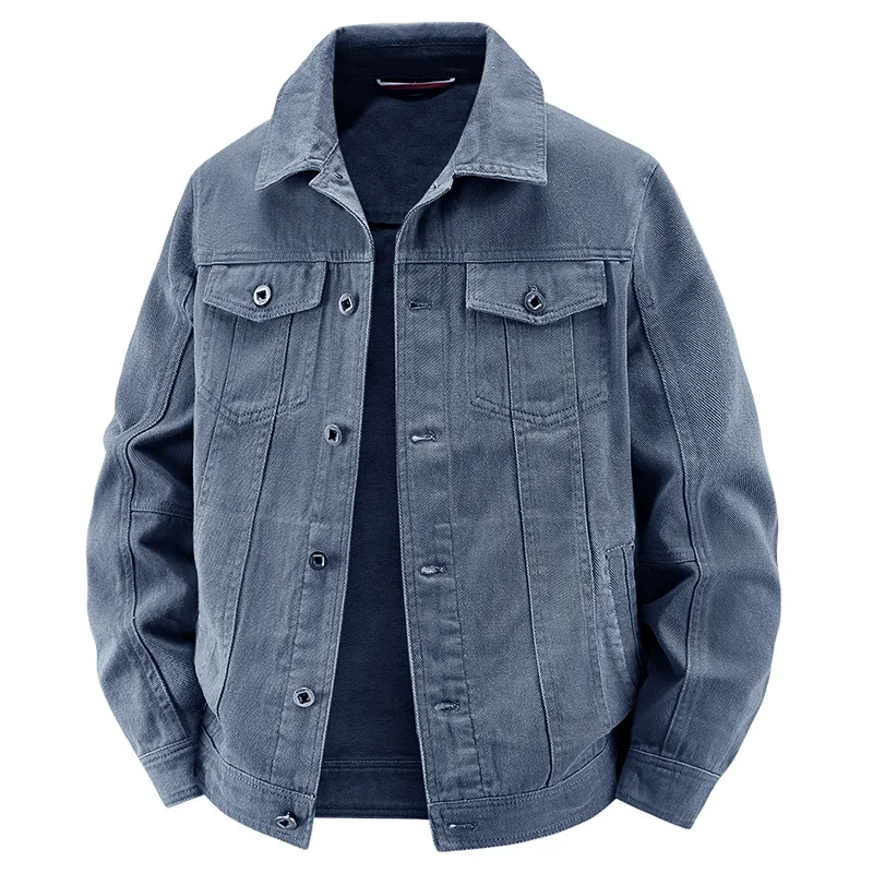 Men's Casual Fashionable Long-Sleeved Denim Jacket Pure Cotton Spring Autumn 2025 New Arrival